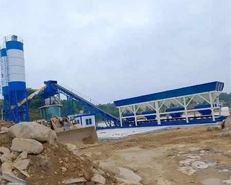 AGICO Ready Mix Concrete Plant for Civil Projects Ready mix concrete plant installed at a civil construction site